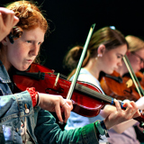Børn spiller violin